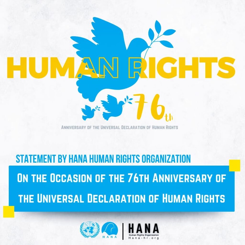 Statement by Hana Human Rights Organization On the Occasion of the 76th ...
